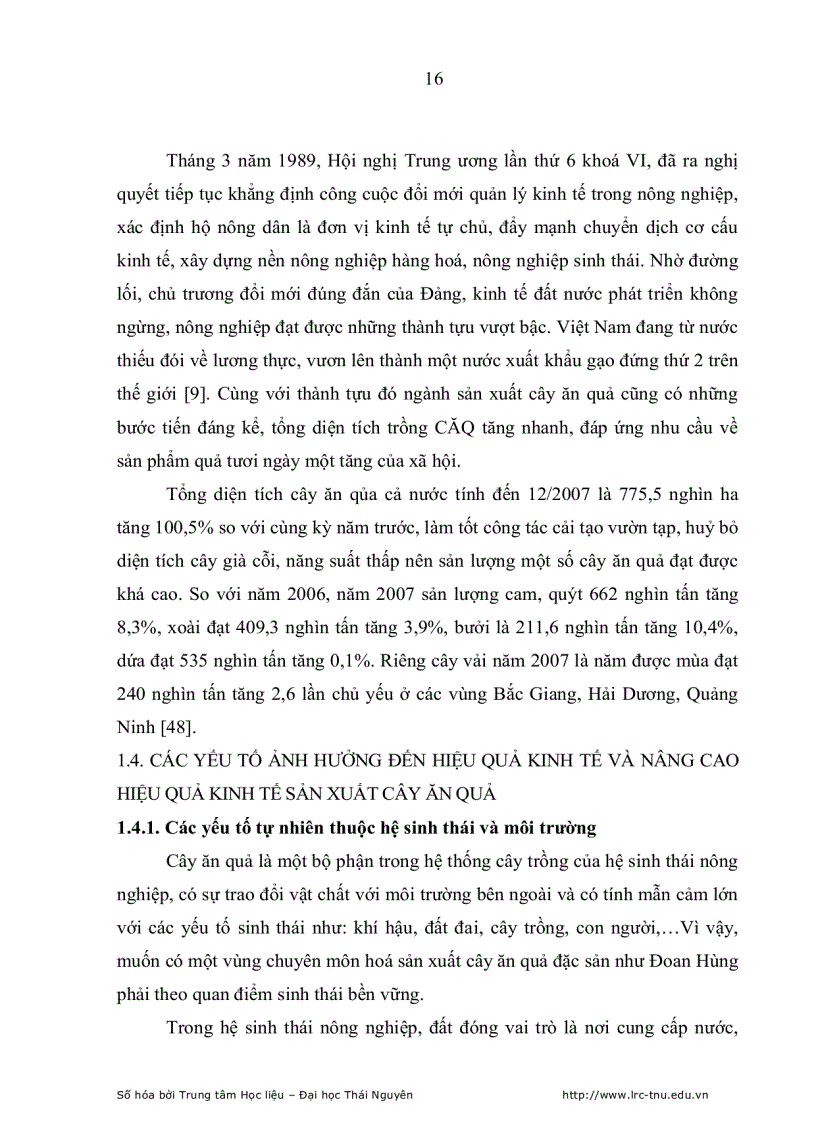image for page Thực trạng và những giải pháp chủ yếu nhằm nâng cao hiệu quả kinh tế sản xuất cây ăn quả tại huyện đoan hùng tỉnh phú thọ