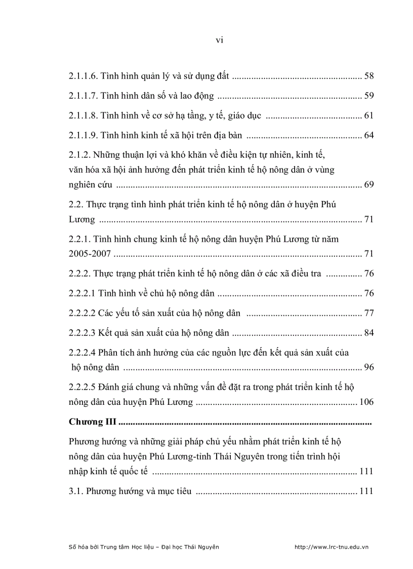 image for page Phát triển kinh tế hộ nông dân ở huyện phú lương trong tiến trình hội nhập kinh tế quốc tế