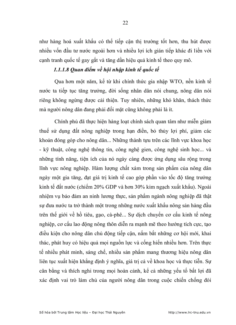 image for page Phát triển kinh tế hộ nông dân ở huyện phú lương trong tiến trình hội nhập kinh tế quốc tế