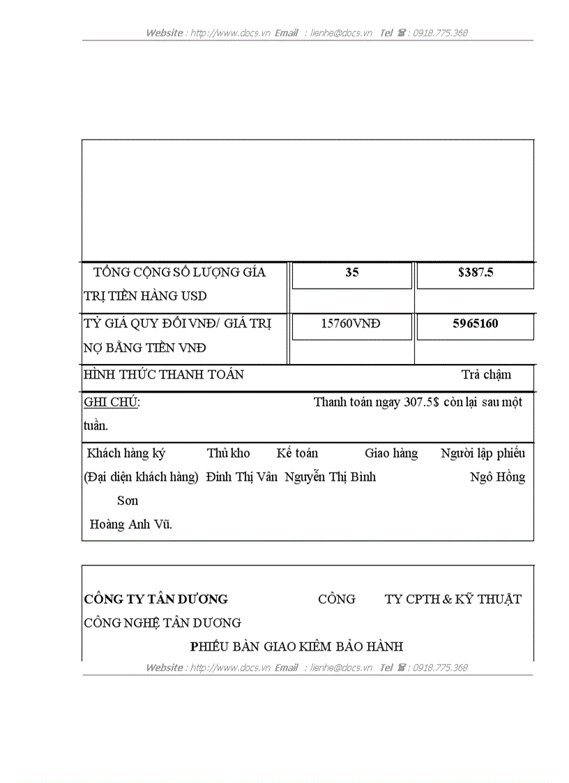 image for page Hoàn thiện công tác kết toán bán hàng và xác định kết quả kinh doanh tại công ty CPTM tin học kỹ thuật công nghệ Tân Dương