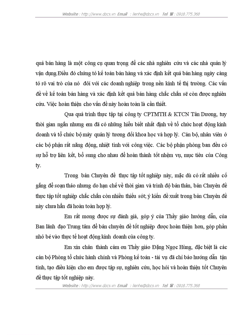 image for page Hoàn thiện công tác kết toán bán hàng và xác định kết quả kinh doanh tại công ty CPTM tin học kỹ thuật công nghệ Tân Dương