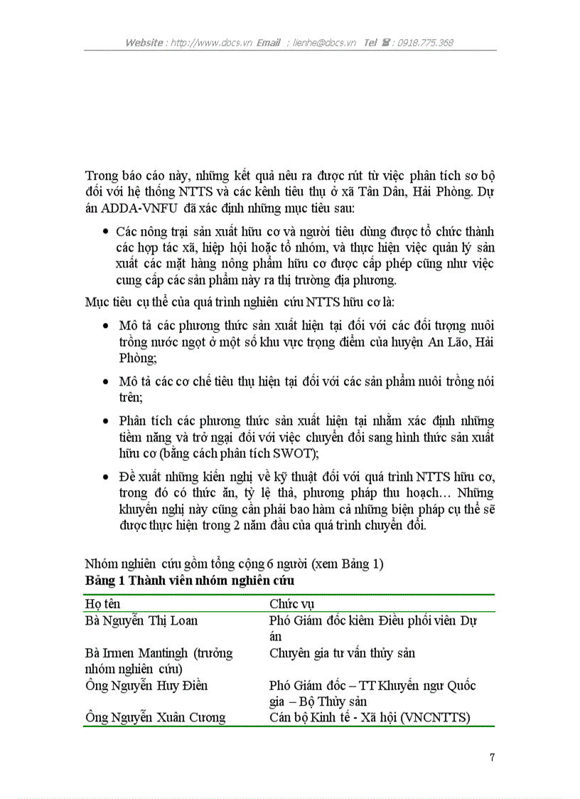 image for page Nghiên cứu khả năng phát chuyển đổi từ nuôi thuỷ sản truyền thống sang nuôi thuỷ sản hữu cơ tại xã Tân Dân An Lão Hải Phòng