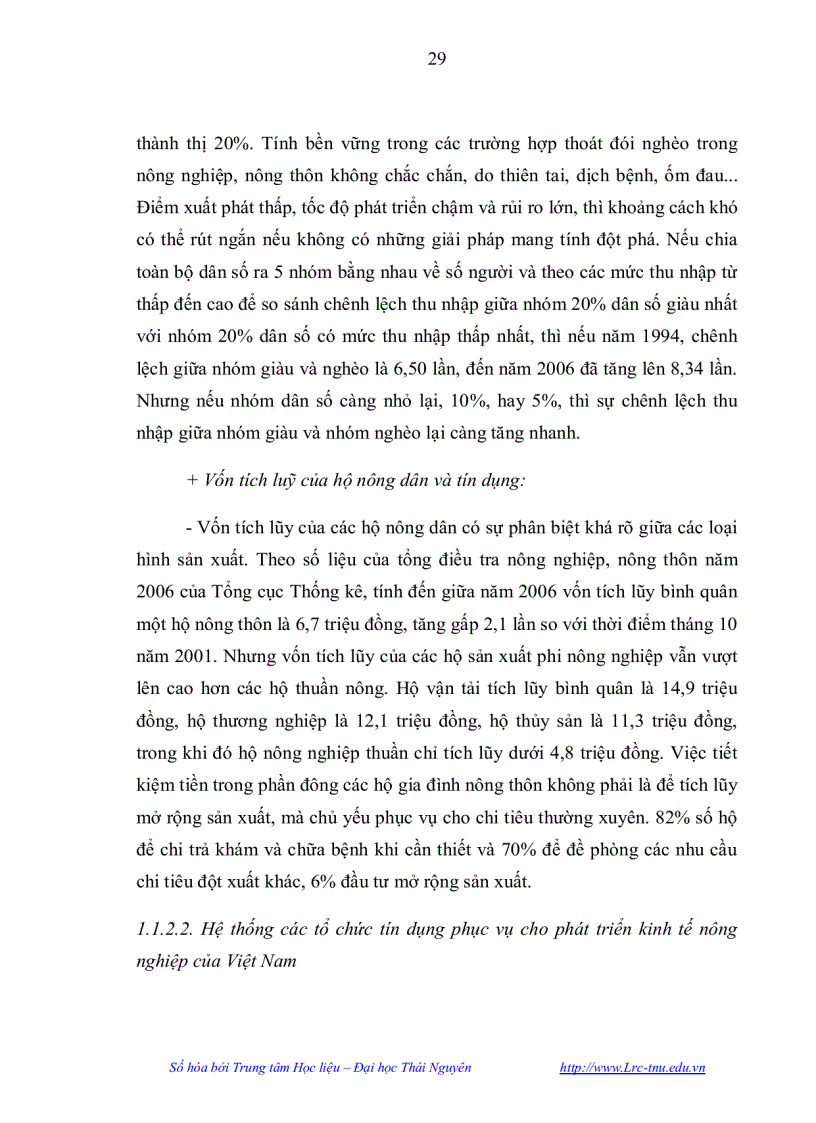 image for page Tác động của hoạt động tín dụng trong việc phát triển kinh tế nông nghiệp nông thôn huyện đại từ tỉnh thái nguyên