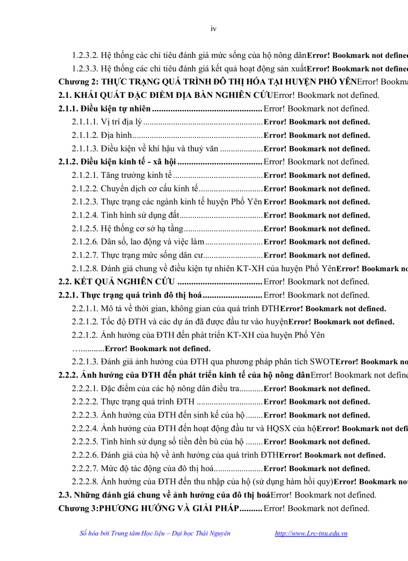 image for page Anh hưởng của đô thị hoá đến phát triển kinh tế xã hội của huyện Phổ Yên tỉnh Thái Nguyên