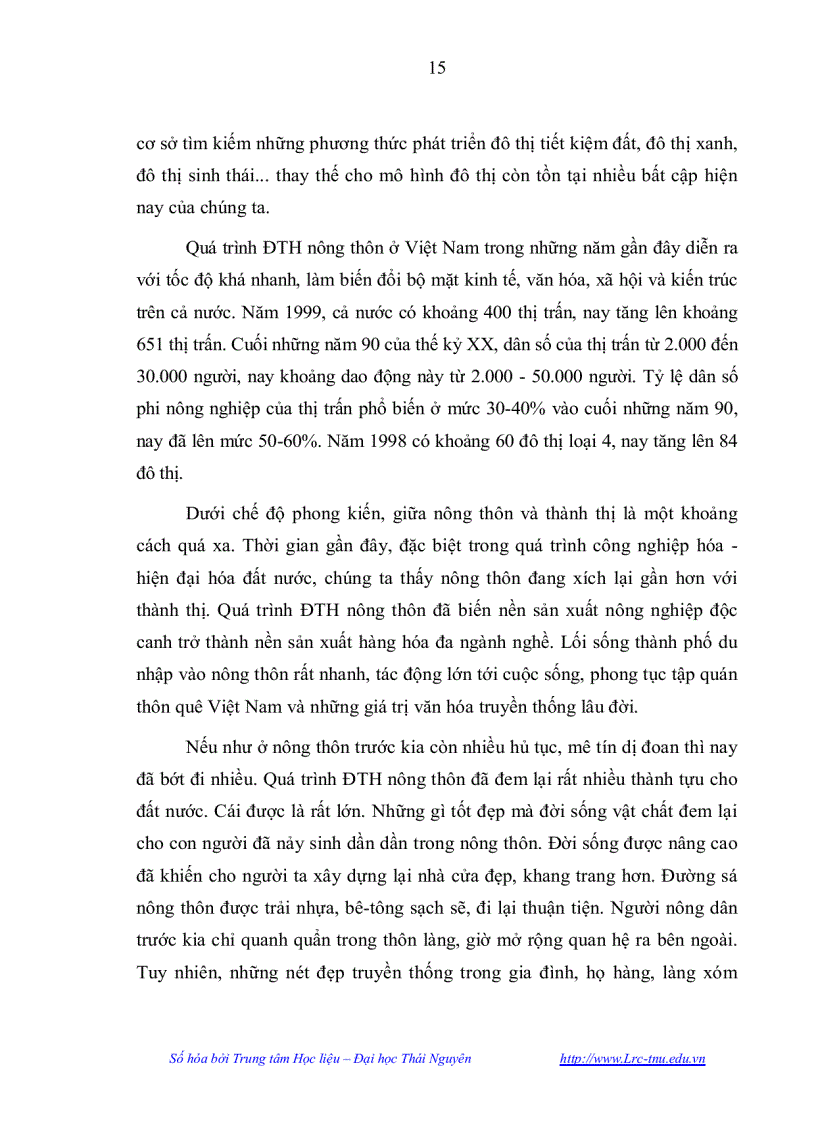 image for page Anh hưởng của đô thị hoá đến phát triển kinh tế xã hội của huyện Phổ Yên tỉnh Thái Nguyên