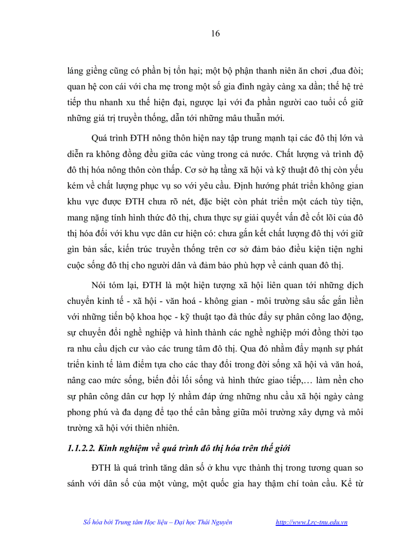 image for page Anh hưởng của đô thị hoá đến phát triển kinh tế xã hội của huyện Phổ Yên tỉnh Thái Nguyên