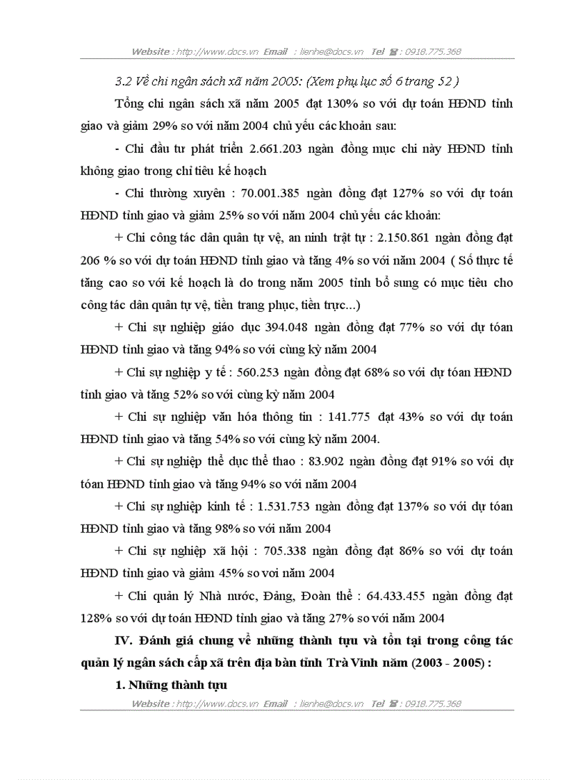image for page Thực trạng công tác quản lý ngân sách cấp xã trên địa bàn tỉnh trà vinh năm 2003 2005