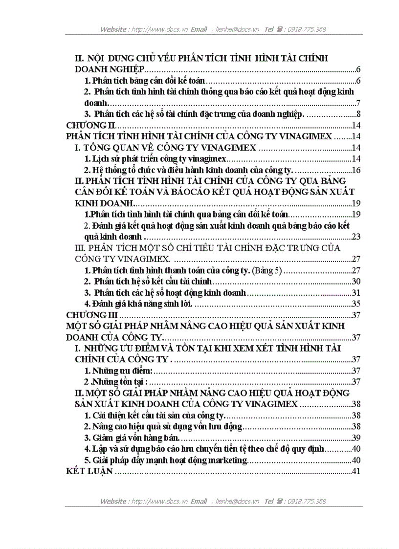 image for page Phân tích tình hình tài chính tại Công ty XNK tổng hợp và chuyển giao công nghệ VINAGIMEX nhằm nâng cao hiệu quả hoạt động sản xuất kinh doanh