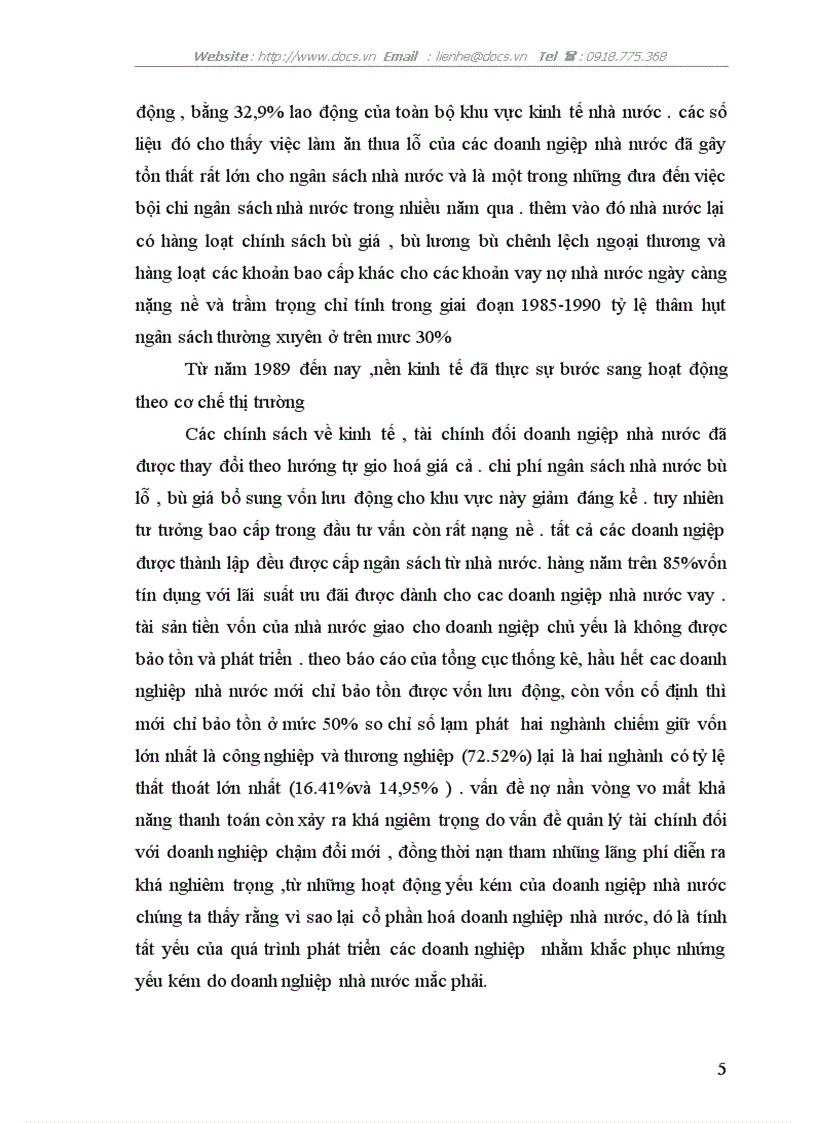 image for page Những vẫn đề chung cổ phần hoá doanh nghiệp nhà nước