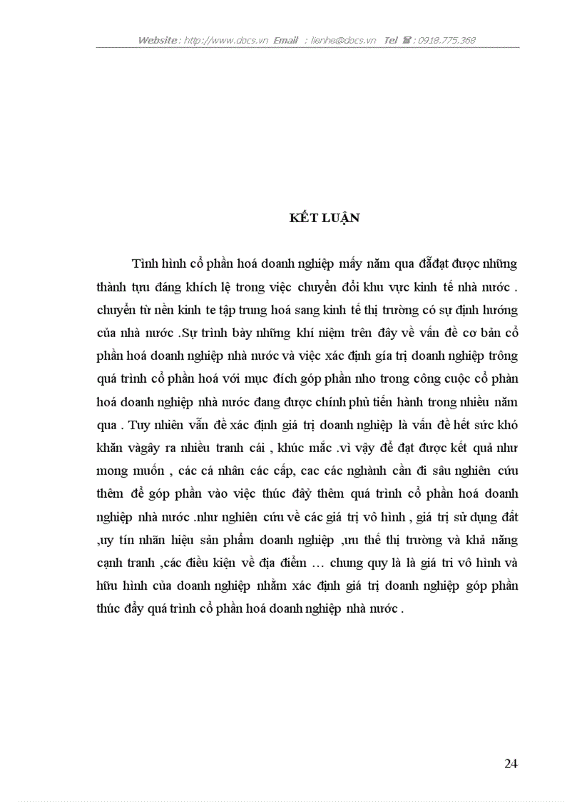 image for page Những vẫn đề chung cổ phần hoá doanh nghiệp nhà nước