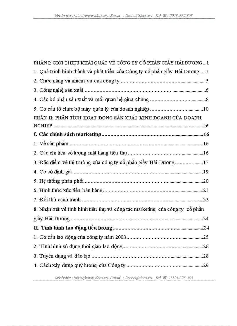 image for page Phân tích hoạt động sản xuất kinh doanh của công ty cổ phần giầy hải dương