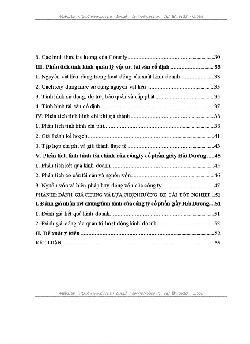 image for page Phân tích hoạt động sản xuất kinh doanh của công ty cổ phần giầy hải dương