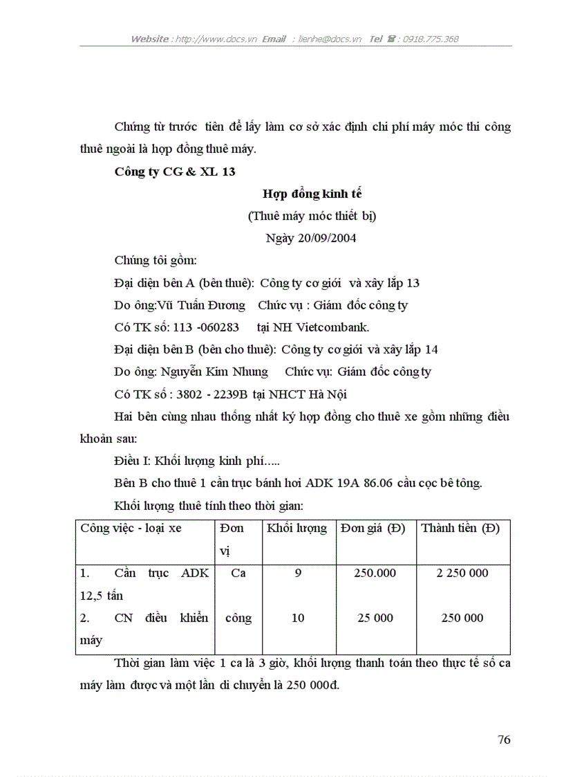 image for page Kế toán tập hợp chi phí sản xuất và tính giá thành sản phẩm tại Công ty Cơ giới và Xây lắp 13