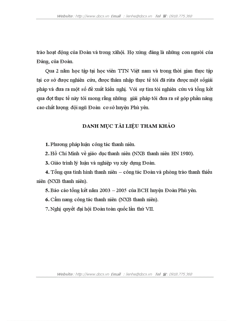 image for page Thực trạng và các giải pháp nhằm nâng cao chất lượng đội ngũ cán bộ Đoàn cơ sở trên địa bàn huyện Phù Yên Tỉnh Sơn La