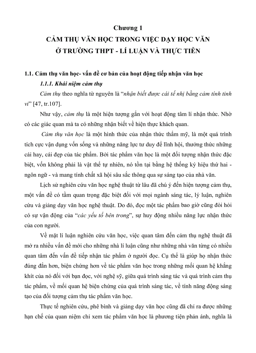 image for page Những biện pháp phát huy năng lực cảm thụ văn học của học sinh trong dạy học truyện ngắn của nam cao ở trường trung học phổ thông