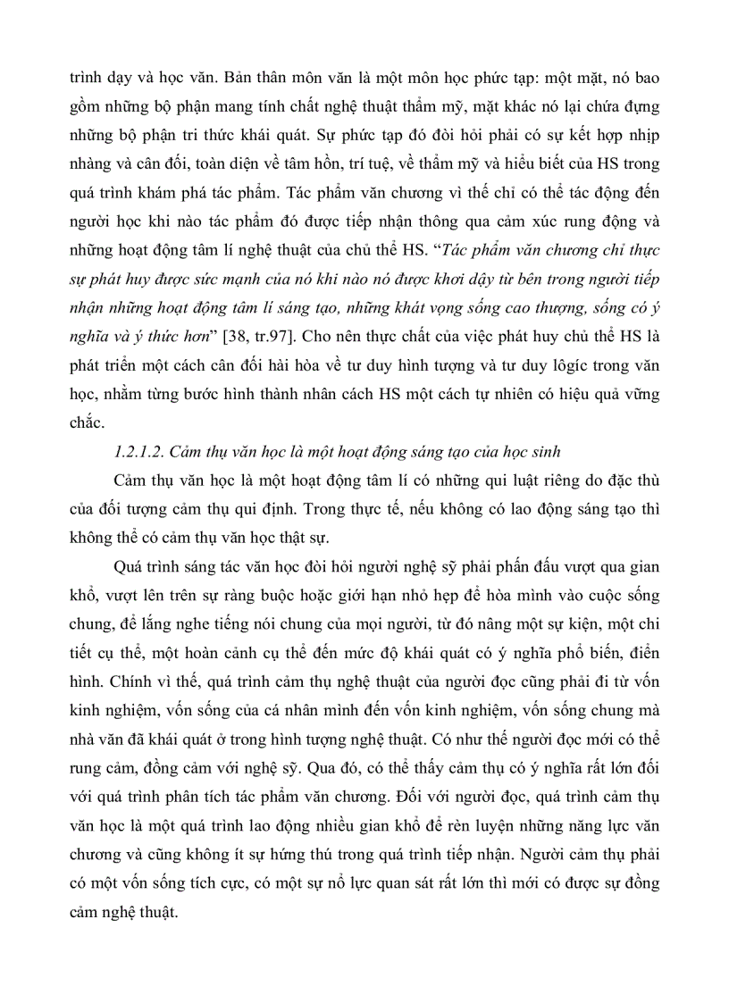 image for page Những biện pháp phát huy năng lực cảm thụ văn học của học sinh trong dạy học truyện ngắn của nam cao ở trường trung học phổ thông