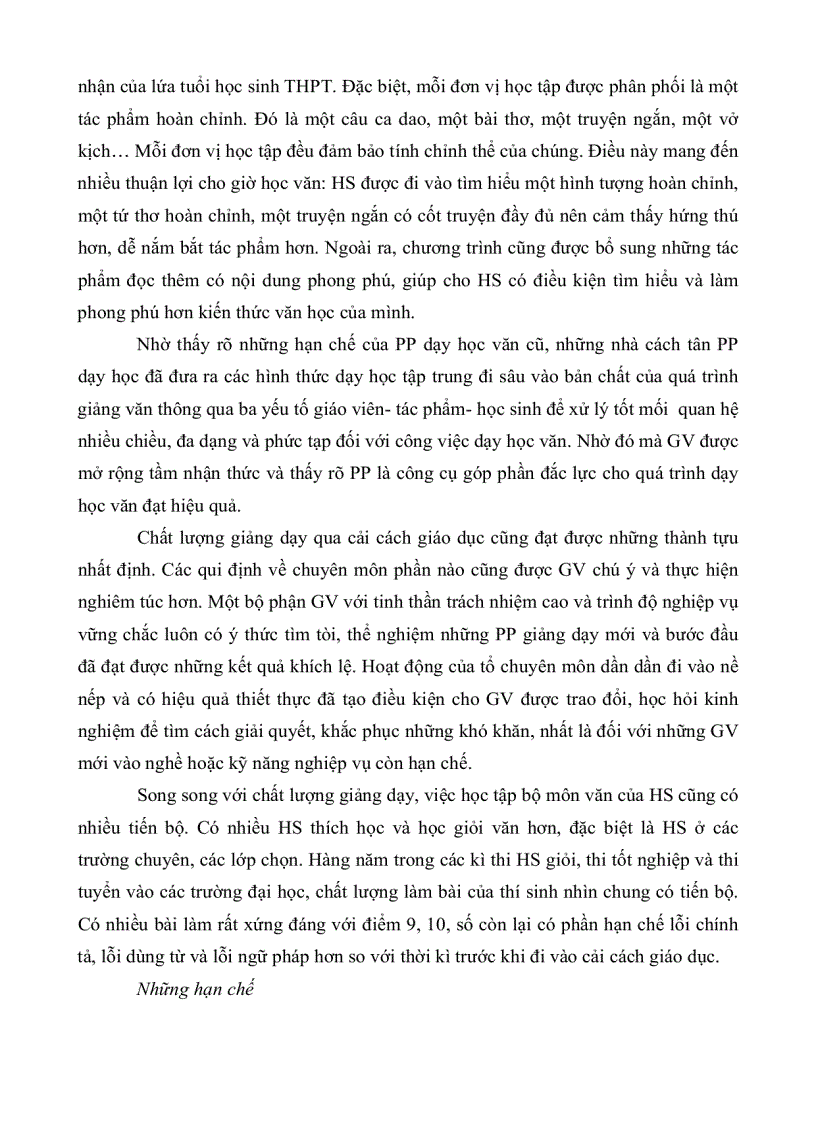 image for page Những biện pháp phát huy năng lực cảm thụ văn học của học sinh trong dạy học truyện ngắn của nam cao ở trường trung học phổ thông