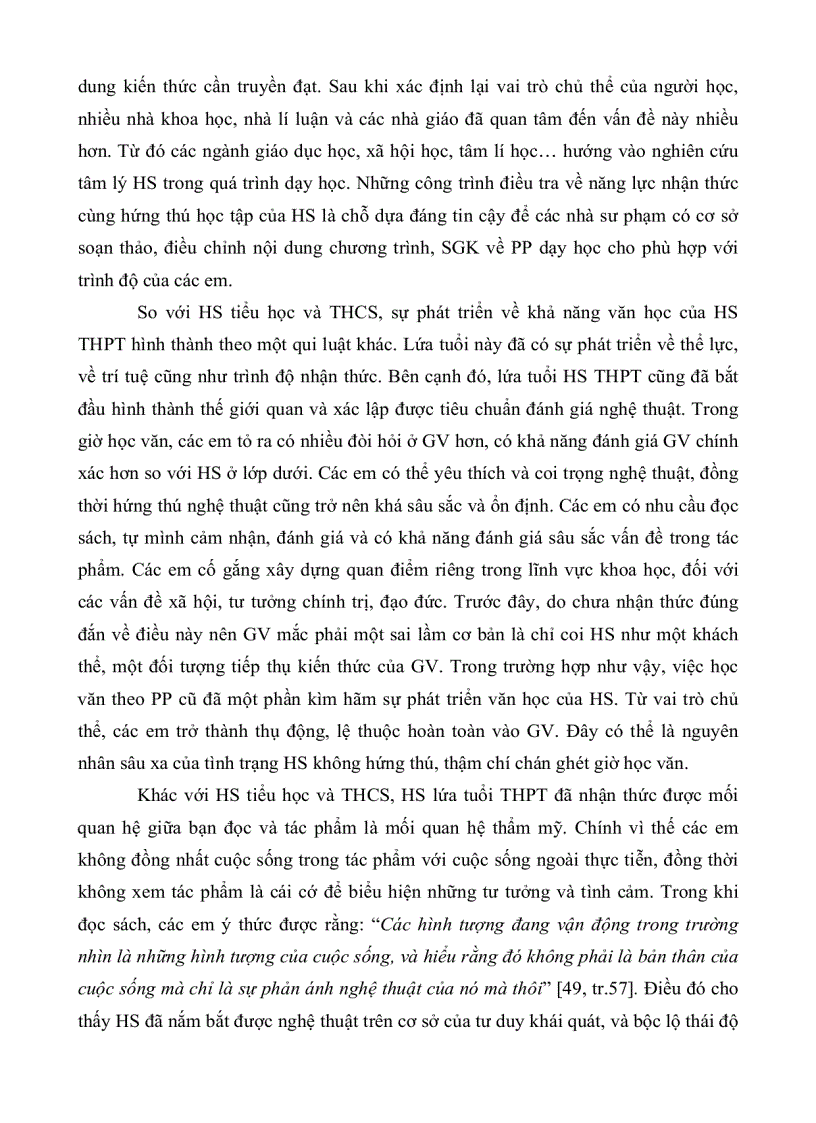 image for page Những biện pháp phát huy năng lực cảm thụ văn học của học sinh trong dạy học truyện ngắn của nam cao ở trường trung học phổ thông