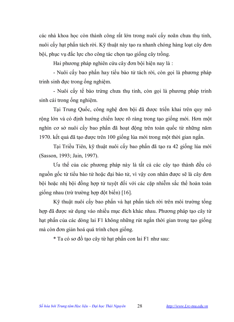 image for page Nghiên cứu tạo vật liệu khởi đầu phục vụ chọn tạo giống bằng kỹ thuật nuôi cấy bao phấn ở cây lúa