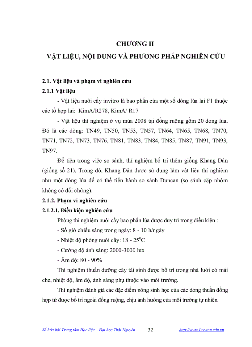 image for page Nghiên cứu tạo vật liệu khởi đầu phục vụ chọn tạo giống bằng kỹ thuật nuôi cấy bao phấn ở cây lúa