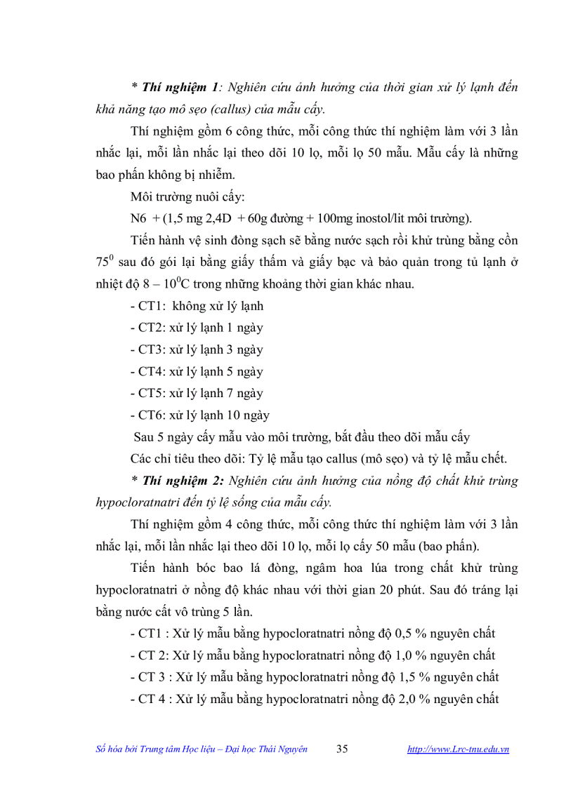 image for page Nghiên cứu tạo vật liệu khởi đầu phục vụ chọn tạo giống bằng kỹ thuật nuôi cấy bao phấn ở cây lúa