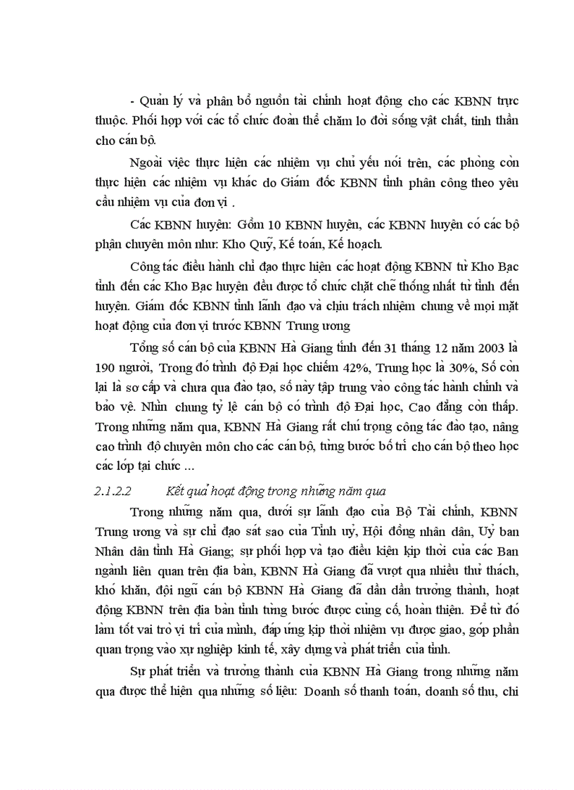 image for page Thực trạng về ứng dụng công nghệ thông tin vào nghiệp vụ TTLKB tại KBNN Hà Giang