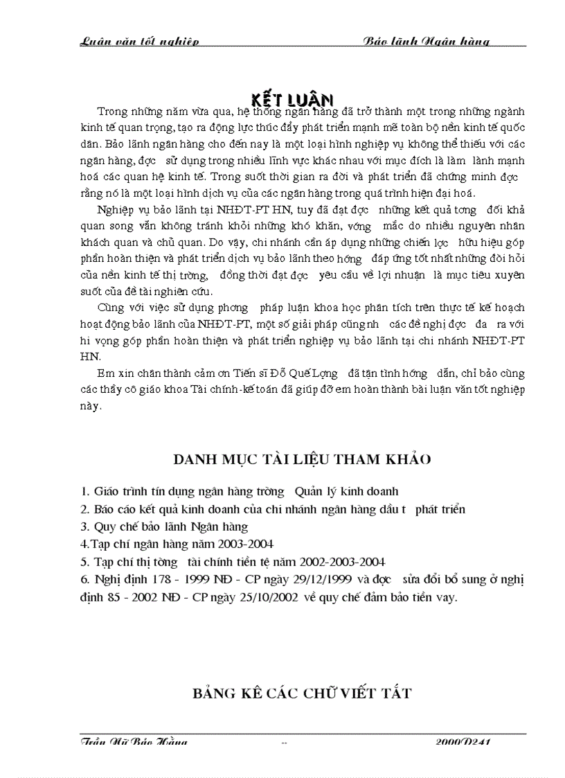 image for page Hoàn thiện và phát triển hoạt động bảo lãnh tại chi nhánh NHĐT PT HN