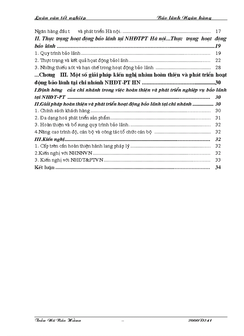 image for page Hoàn thiện và phát triển hoạt động bảo lãnh tại chi nhánh NHĐT PT HN