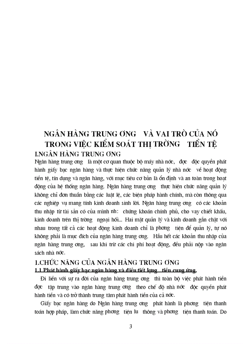 image for page Vai trò của Ngân hàng trung ương trong việc kiểm soát thị trường tiền tệ