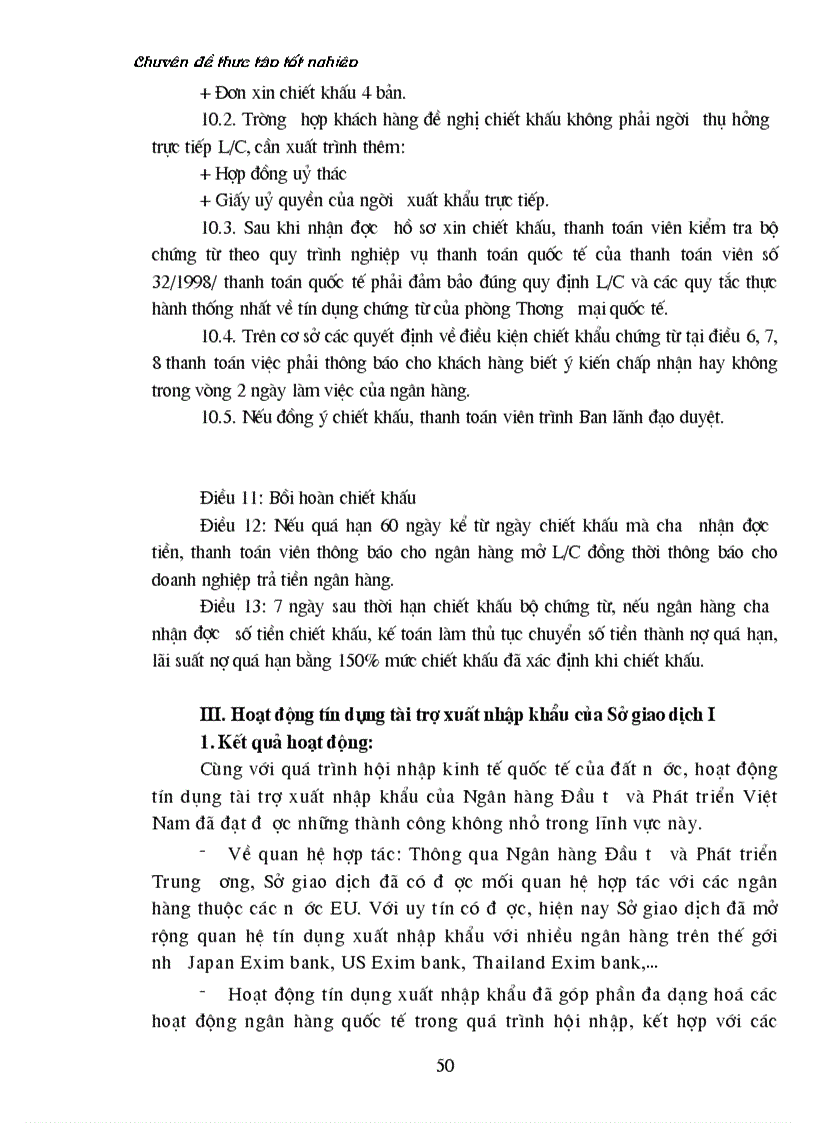 image for page Hoạt động tín dụng xuất nhập khẩu tại Sở giao dịch I Ngân hàng Đầu tư và Phát triển Việt Nam