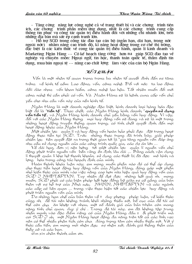 image for page Tăng cường công tác huy động vốn và chiến lược phát triển nguồn vốn tại SGD I NHĐT PT