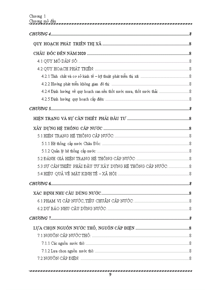 image for page Thiết kế hệ thống cấp nước thị xã Châu Đốc tỉnh An Giang công suất 20 000 m3 ngày