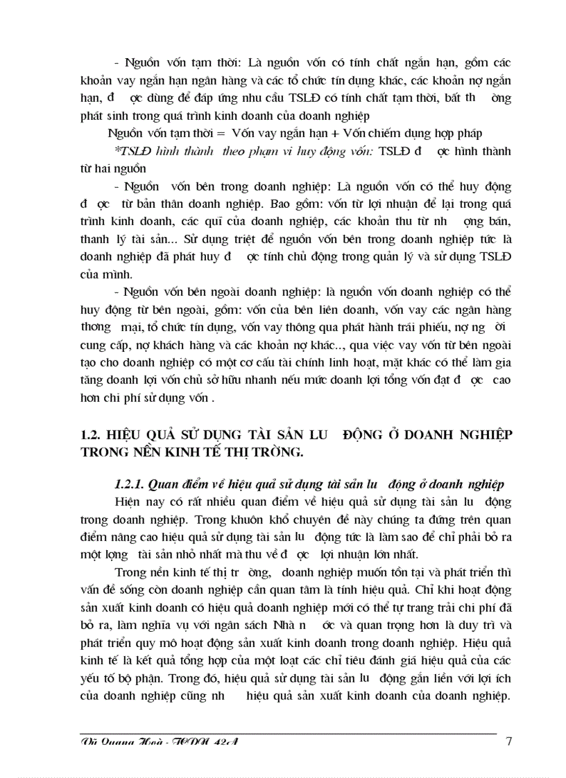 image for page Giải pháp nâng cao hiệu quả sử dụng tài sản lưu động ở công ty Thượng Đình