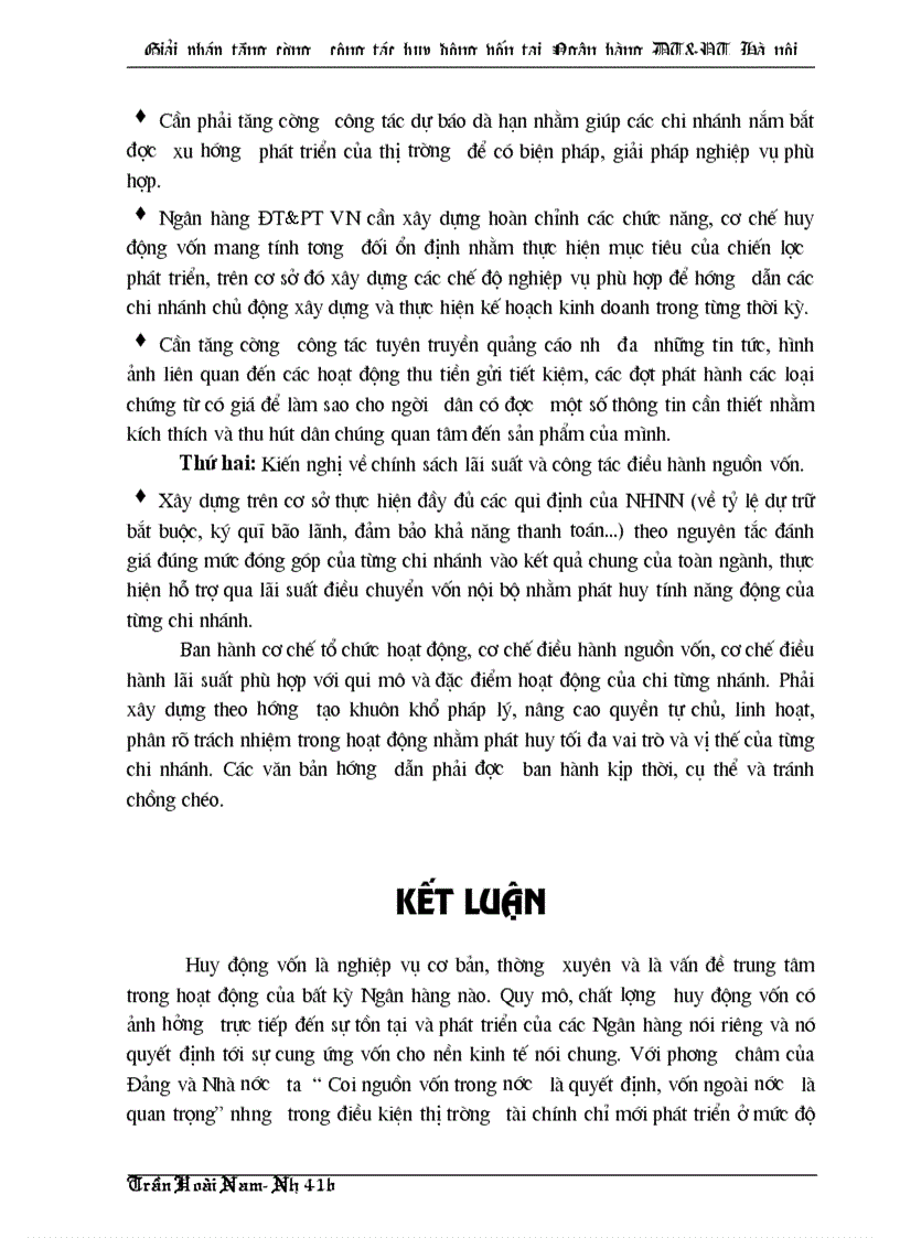 image for page Công tác huy động vốn của chi nhánh Ngân hàng Đầu tư và Phát triển thành phố Hà nội