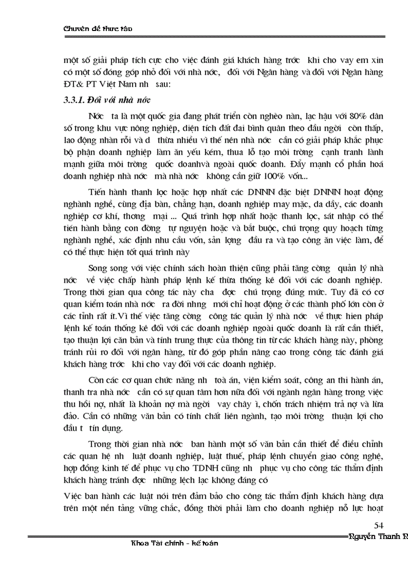 image for page Giải pháp nâng cao chất lượng công tác đánh giá rủi ro trước khi cho vay ĐTPT tại Chi nhánh Ngân Hàng ĐT PT Yên bái