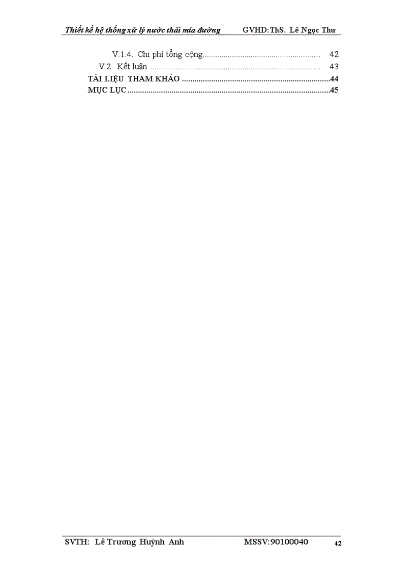 image for page Thiết kế hệ thống xử lý nước thải nhà máy sản xuất đường đạt tiêu chuẩn loại B