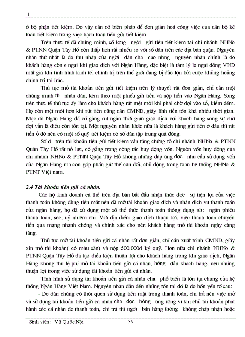 image for page Một số kiến nghị và giải pháp nhằm nâng cao hiệu quả nghiệp vụ huy động vốn và kế toán huy động vốn tại chi nhánh NHNN PTNN Quận Tây Hồ