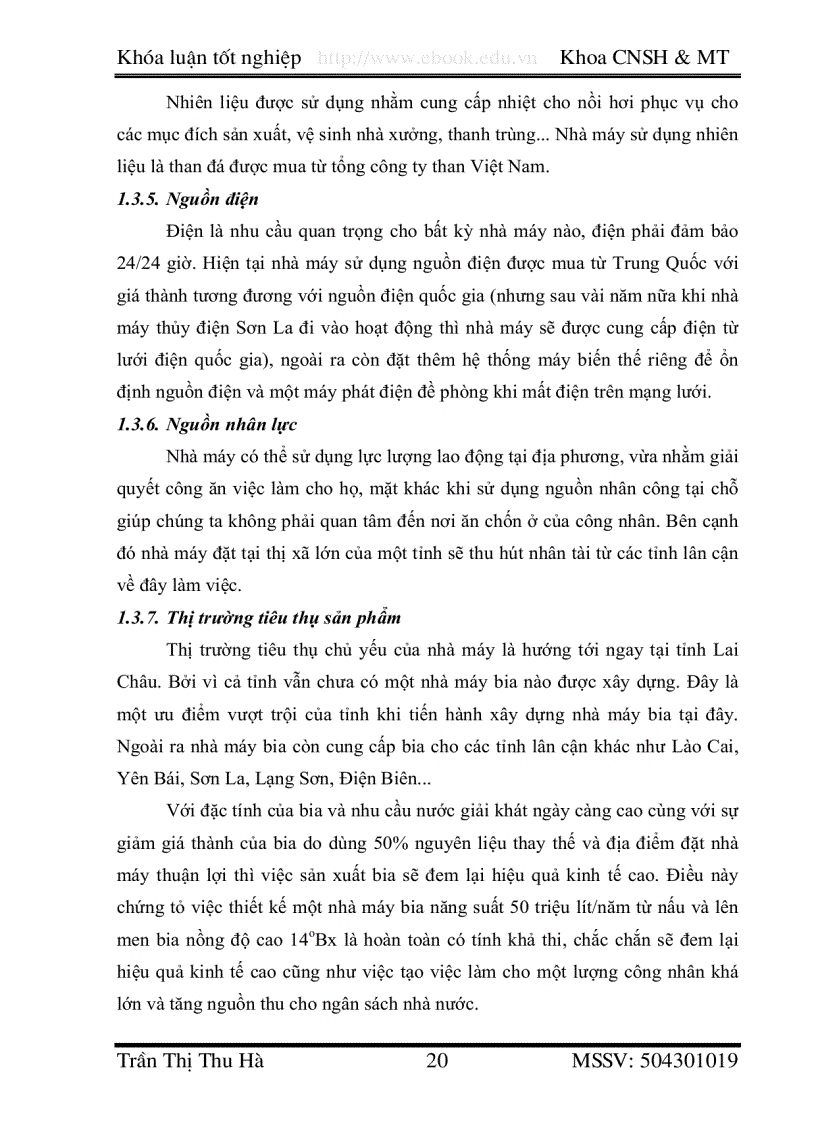 image for page Thiết kế nhà máy bia năng suất 50 triệu lít năm từ nấu và lên men bia nồng độ cao 14oBx sử dụng
