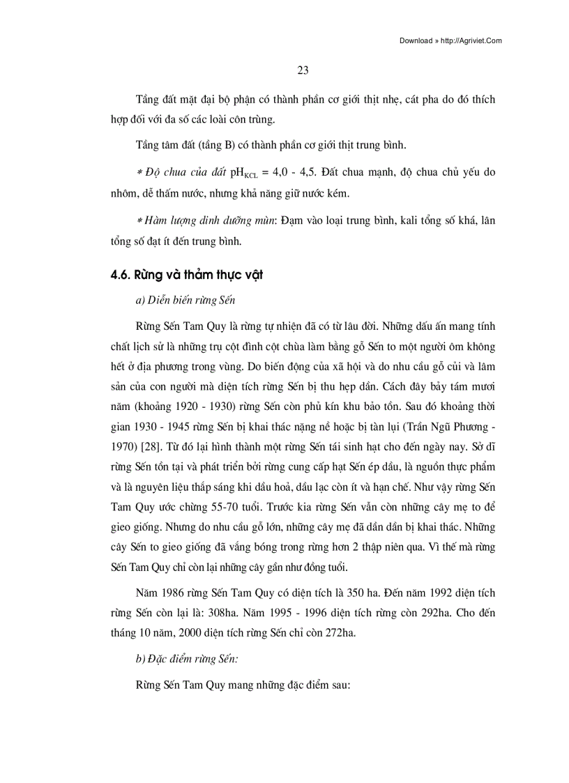 image for page Nghiên cứu các giải pháp quản lý côn trùng trong khu bảo tồn thiên Thiên rừng sến tam qui hà trung thanh hoá