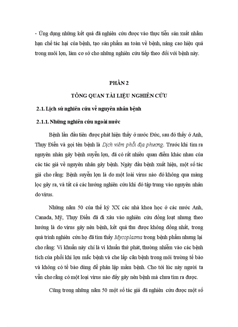 image for page Nghiên cứu một số đặc điểm bệnh lý của bệnh viêm phổi ở lợn do Mycoplasma tại một số vùng phụ cận Hà Nội và biện pháp phòng trị