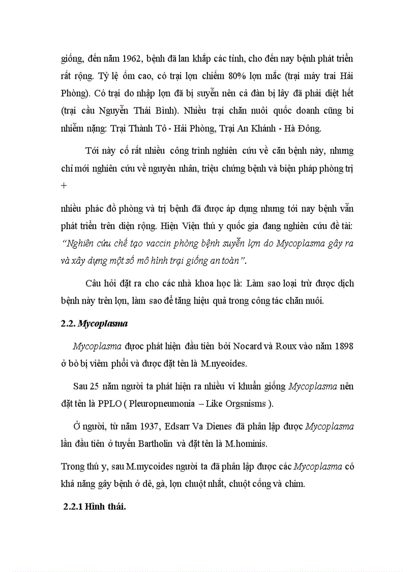 image for page Nghiên cứu một số đặc điểm bệnh lý của bệnh viêm phổi ở lợn do Mycoplasma tại một số vùng phụ cận Hà Nội và biện pháp phòng trị