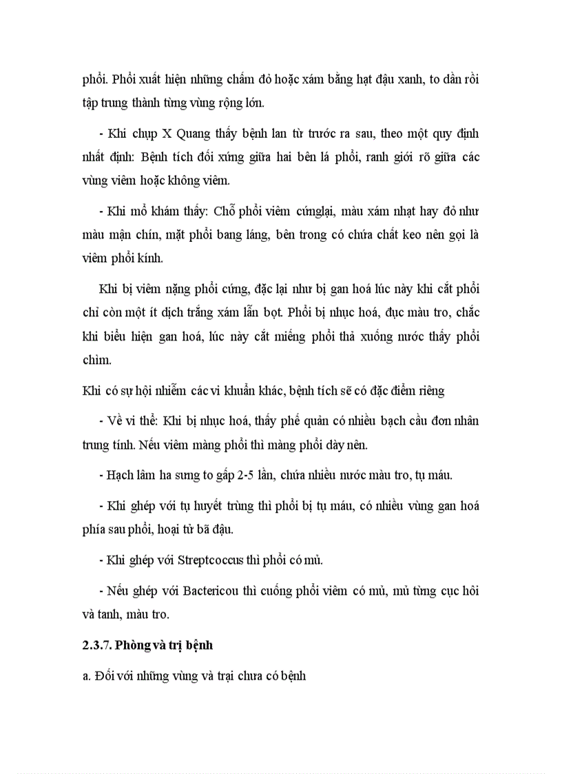 image for page Nghiên cứu một số đặc điểm bệnh lý của bệnh viêm phổi ở lợn do Mycoplasma tại một số vùng phụ cận Hà Nội và biện pháp phòng trị