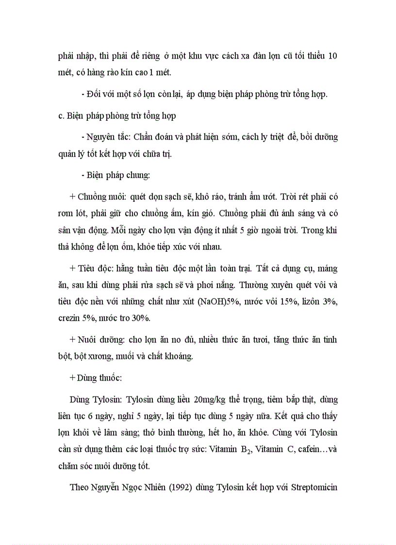 image for page Nghiên cứu một số đặc điểm bệnh lý của bệnh viêm phổi ở lợn do Mycoplasma tại một số vùng phụ cận Hà Nội và biện pháp phòng trị