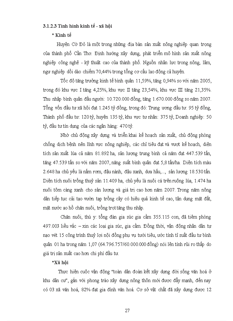 image for page Nhu cầu vay vốn và đánh giá hiệu quả sử dụng vốn vay của nông hộ tại Huyện Cờ Đỏ thành phố Cần Thơ