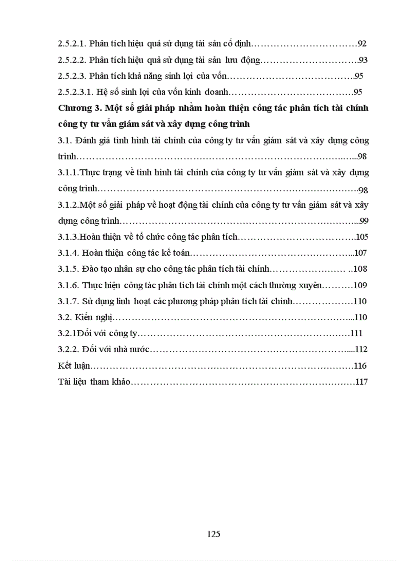 image for page Phân tích tình hình tài chính Công ty tư vấn giám sát và xây dựng công trình