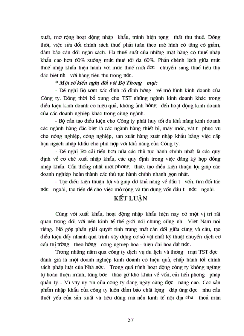 image for page Một số giải pháp kỹ thuật nghiệp vụ nhằm nâng cao hiệu quả hoạt động nhập khẩu tại công ty dịch vụ du lịch và thương mại TST