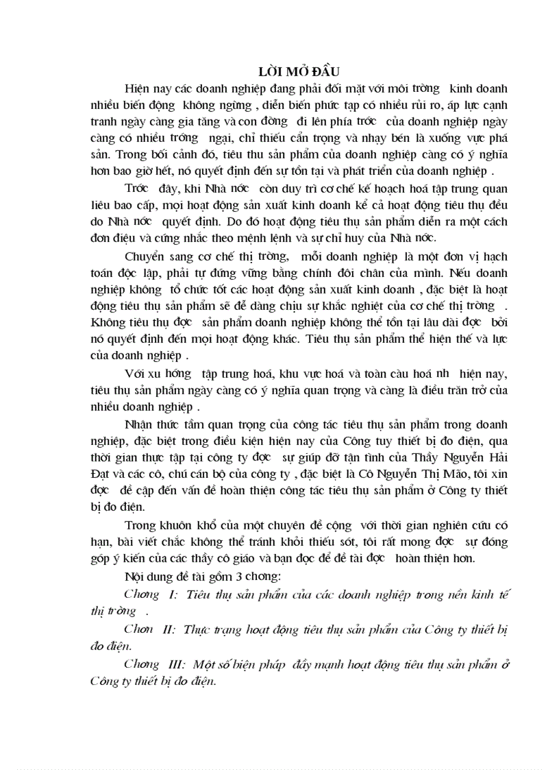 image for page Một số biện pháp đầy mạnh hoạt động tiêu thụ sản phẩm ở Công ty thiết bị đo điện