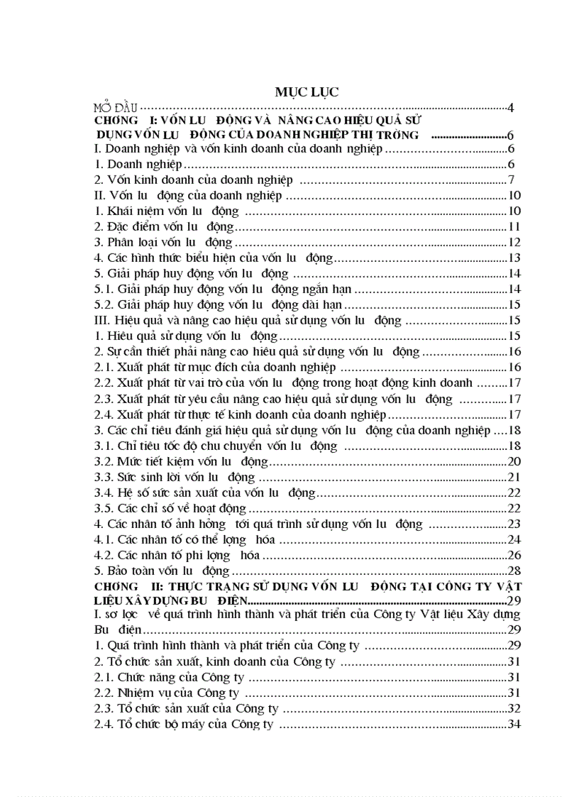 image for page Giải pháp nâng cao hiệu quả sử dụng vốn lưu động tại Công ty Vật liệu Xây dựng Bưu điện