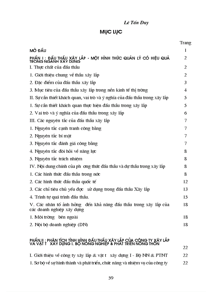 image for page Phân tích tình hình đấu thầu xây lắp của công ty xây lắp và vật tư xây dựng I bộ Nông nghiệp Phát triển nông thôn