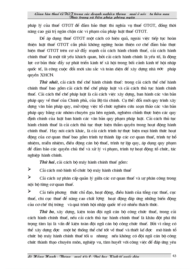 image for page Một số biện pháp chống gian lận thuế GTGT ở Việt Nam